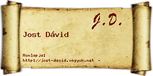 Jost Dávid névjegykártya