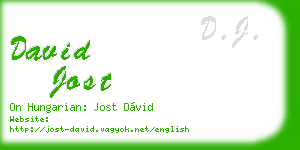 david jost business card